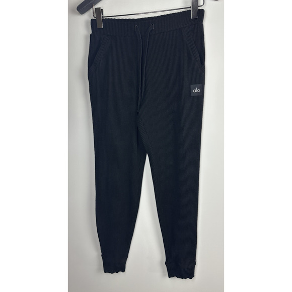 Alo Yoga Muse Ribbed 2 Piece Set Crop Hoodie Jogger Sweatpants Small *Read/Flaw - Picture 10 of 16